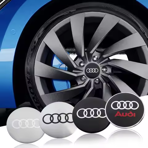 4pcs 56/60/65mm Aluminum Car Wheel Hub Center Cap Badge Sticker for Audi Sline A1 A3 A4 A5 A6 A7 A8