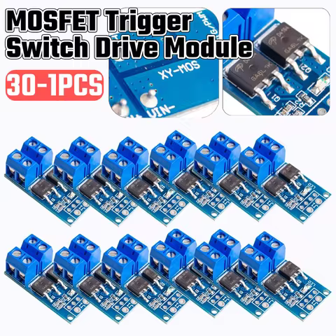 30-1PCS DC 5V-36V PWM Motor Speed Controller MOSFET 15A/30A High Power MOSFET Switch Module for LED/