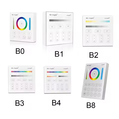 Mi light B0 B1 B2 B3 B4 B8 4-Zone 8 Zone 2.4GHz Wireless WIFI Touch Panel Dimmer RGBW RGB+CCT CW WW 
