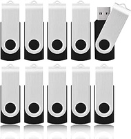 KOOTION Pack of 10 USB Sticks 32 GB Memory Sticks Set USB 2.0 10 Pieces Memory Stick Metal 32G Thumb