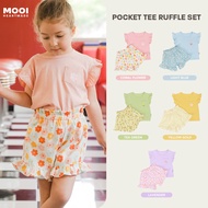 Mooi Girls Suits Ruffle Pocket Tee