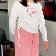 [PRELOVED] BY.ONNI - SCRUNCH TOP - SWEETSHRITS KOREA - BLOUSE KOREA - BROKEN WHIT E