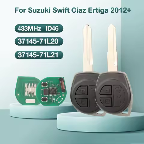 jingyuqin 433MHz ID46 Car Key Head Remote 2Buttons 37145M55B21 For Suzuki Swift Ciaz Ertiga 2012+ T6