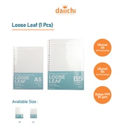 Daiichi - Loose Leaf Binder Paper HVS Paper Line Free Pocket File 50 pages 80 Gsm A5 B5