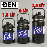 Fit Thermos Bottle 1500ml/2000ml/2500ml Wide Mouth Short Shape Sturdy Handle