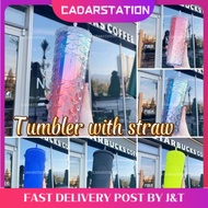 CS_ 700ML Starbucks Tumbler Bottle With Straw Studded/Crystal/Mermaid Series