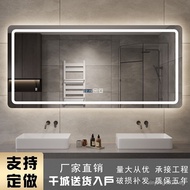 [READY STOCK]Smart Mirror Touch Screen Makeup Mirror Toilet Bathroom Mirror with Light Anti-Fog Toilet Mirror Customization