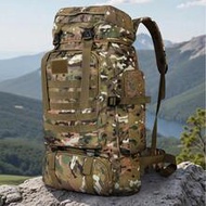80L Camouflage Tactical Backpack, Multifunctional Outdoor Hiking Backpack, Waterproof Durable Campin