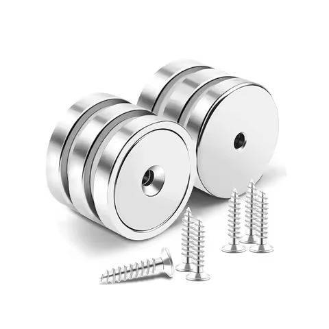 N52 Super Strong Neodymium Fishing magnet Hooks Heavy Duty magnet with Countersunk Hole Salvage Sear