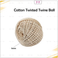 Cotton Twisted Twine Ball / Thick Butcher Zongzi Thread / Parcel String / Cotton Rope / Tali Bungkus