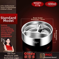 Olodo | Childproof Insulated Stainless Steel Tray Divided For School Cafeteria