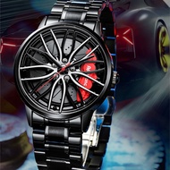 New Watches Men Sports Car Men Watches Quartz Waterproof Sport Rim Hub Wheel Wristwatch Car Quartz M