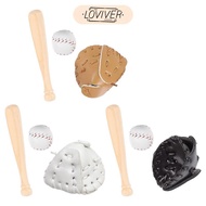 [Loviver] Mini Baseball Keychain Accessory, Mini Baseball Glove Souvenir Softball Sports,