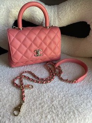 Chanel bag,Chanel pink,Chanel Coco Handle mini