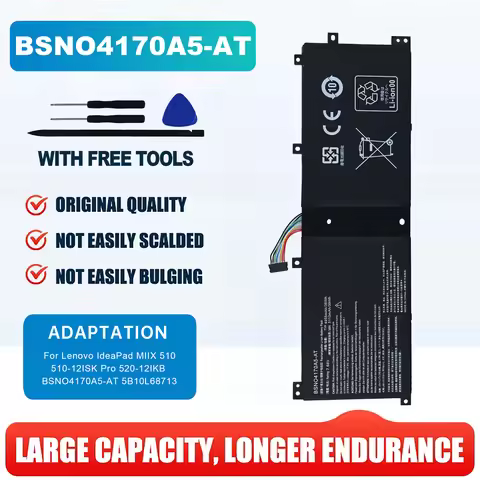 5110mAh Laptop Battery BSNO4170A5-AT For Lenovo Miix 510-12ISK 510-12IKB 520-12IKB For Lenovo pro Mi