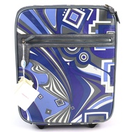Emilio Pucci 旅行包系列，成色極佳，全身印花拉桿箱/手提箱/登機箱，藍色，義大利製造，女士款