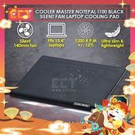 Cooler Master NotePal I100 Black Silent 140mm Single Fan Ultra Slim Lightweight 15.4" Laptop Cooling