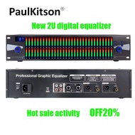 2U Dual Spectrum Audio Equalizer Digital 31 Bands Audio Digital Effect DSP Equalizador Processor Stage Home Karaoke Sound System-*&amp;*