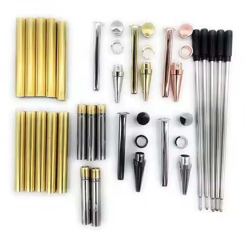QWE-Wooden 7Mm Twister Pen 5-Pack - Diverse Finishes For Personal, Educational, Or Professional Use