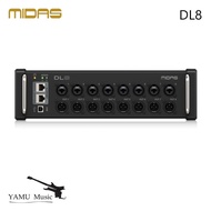 Midas DL8 PoEPowered 8 Input 8 Output Stage Box with Midas PRO Microphone Preamplifiers and 2 Powere