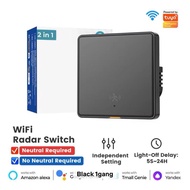 MORE Black 1 Gang Smart Wall Switch With Automatic Human Radar | Tuya Smart Light Switch Human Radar