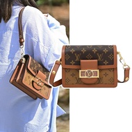 Louis Vuitton LV M45959 MINI DAUPHINE系列 經典花紋翻蓋斜背包