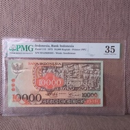 uang kuno 10000 Barong 1975 pmg 35