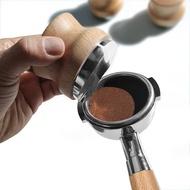 304 stainless steel coffee tamper set, oak, three-piece tamper hammer set, Italian style, solid wood