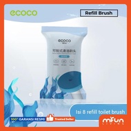 ECOCO Refill Head Disposable Toilet Brush Refill Hygienic Fragrant Toilet Refill Cleaning Brush