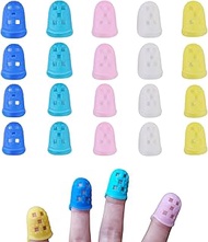 20pcs Kids Silicone Finger Protectors, Suitable for Children Aged 10 and Above Five Colors Guitar Fi