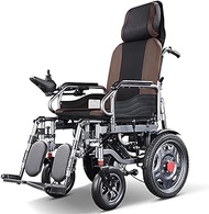Lightweight for home use Electric Wheelchair with Headrest Foldable and Lightweight Powered Wheelchair Seat Width 46Cm Durable Power Wheelchair with Comfortable Seat