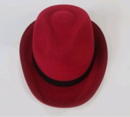 Topi Koboy Laken Pria Dewasa Fedora Koboi