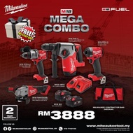 Milwaukee M18 Fuel MEGA COMBO M18 FHX-502C FPD3 FID3 FSAG100XB Milwaukee Rotary Hammer Milwaukee Combo