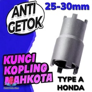 Kunci Mahkota Ganda Treker Mur Kopling 4 Kaki Double Crown Mata Sok Socket 1/2 Inch Type A 25-30mm H