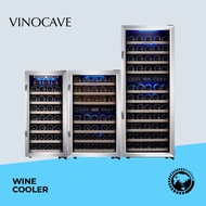 Vinocave Constant Temperature Wine Cooler [4 Models, 360° Dual Cooling, No Frosting, LED Display, Chiller, Fridge]