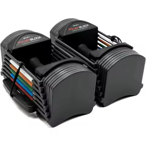 Sport 24 Adjustable Dumbbells, 3-24 lb. Durable Steel Build, Innovative At Home Workout Equipment, A