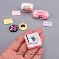 Mini Record Player Disc Player Audio Model Doll House Decoration Accessories Simulation Small Items 