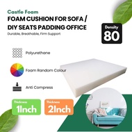 Meilleur Premium Quality Density 80 Cushion Foam 30 X 30cm / 30cm X 60cm / 60cm X 60cm / 1/2 Inch