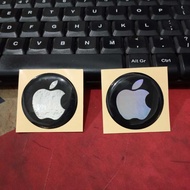 Round APPLE Resin Embossed Cutting Sticker, Single APPLE Logo Sticker