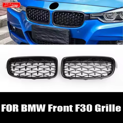 2PCS High Quality ABS Car Stylin Front Grilles Kidney Dual Slat Grille For BMW 3-Series GT F30 F31 F