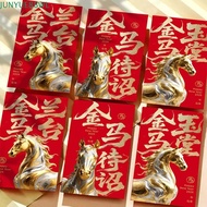 JUNYUE88WL 6pcs Red Envelopes, Cartoon Red Color Lucky Money Bag, Good Lucky Traditional Blessing Wo