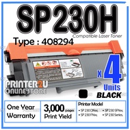 4x Compatible Ricoh Type 408294 TYPE SP230H SP230 DNw SP230 Sfnw SP 230dnw SP 230sfnw SP230 SP230dnw