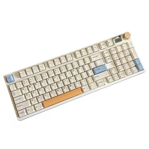 3 Modes Keydous NJ98 mechanical keyboard TFT Screen and Knob Gif support 2.4G Wireless Bluetooth RGB