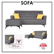 [A-STAR] Renee High Back Stylish 3 seater Sofa Set (Fabric Grey)