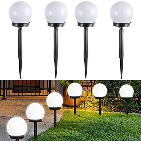 Solar LED Light Outdoor Solar Lawn Light Decor Solar Garden Light White Bulb Lawn Light Street Light