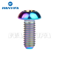 สลักไทเทเนียม Wanyifa M5x 10/M5x 12มม. T25สกรู Torx ขวดน้ำจักรยานถ้วยกรงยึดก้านจักรยานรัด Ti 12ชิ้น/