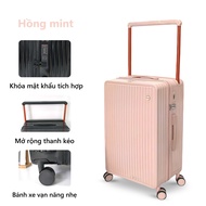 VALI du lịch tay kéo cầm rộng thiết kế thanh lịch tinh tế có khay đựng bình chắc chắn Vali du lịch s