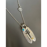 Kikuchi Silver Rope Feather XL Size Point Golden Feather XL Size Thin Angle Chain (Medieval) s925 Si
