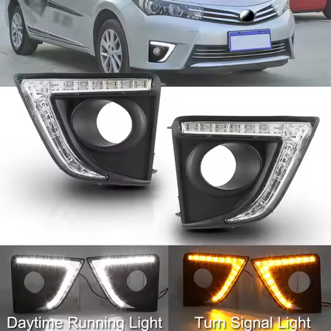 Car LED Daytime Running Light For Toyota Corolla Altis 2014 2015 2016 2017 Day Light White Turn Sign