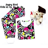PYJAMAS ANGRY BIRD Baby Kids Toddler Nightwear Clothing Set Baju Tidur Budak